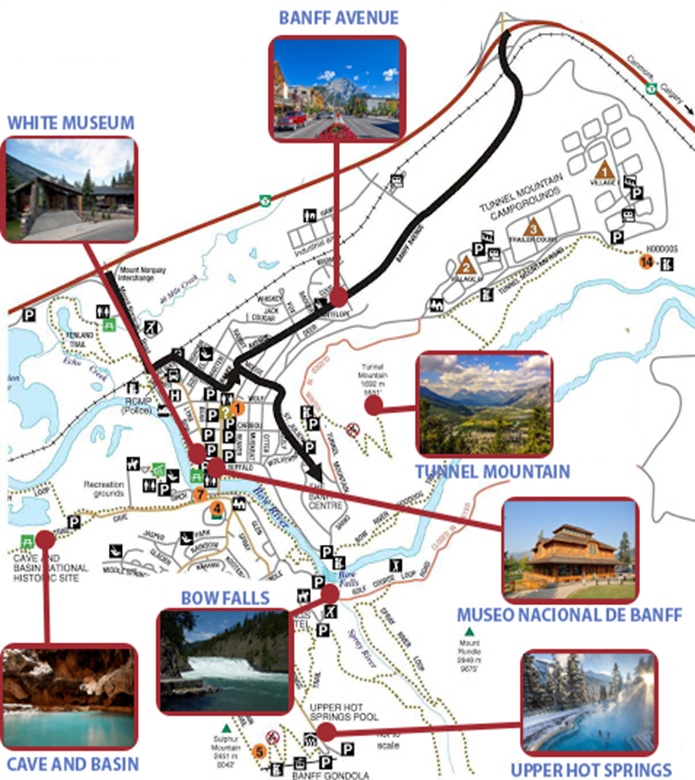 Mapa de Banff